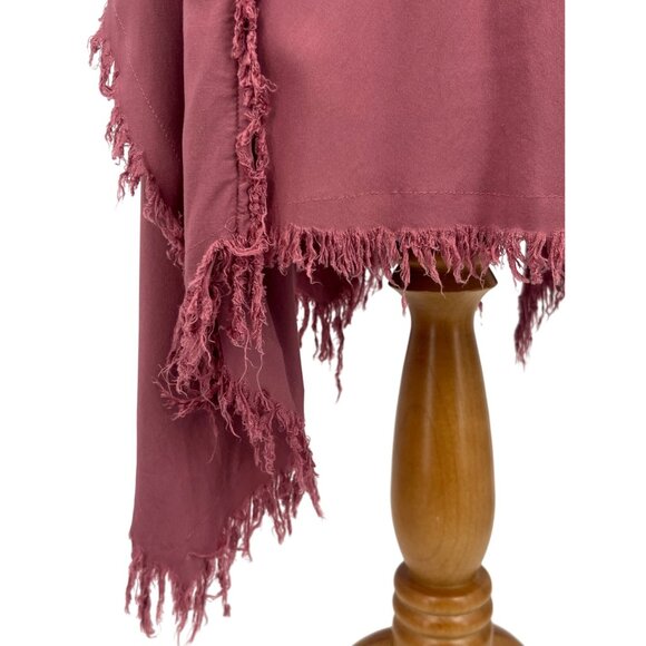 Free People Tattered Up Shred Slip Dress XS| Whimsigoth Grunge Fairy Boho| Mauve - Picture 9 of 16